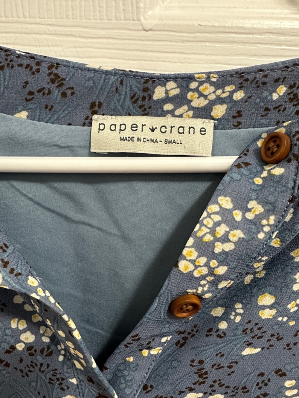 Paper Crane Blue Floral Button-Front Maxi Dress - Picture 2 of 4